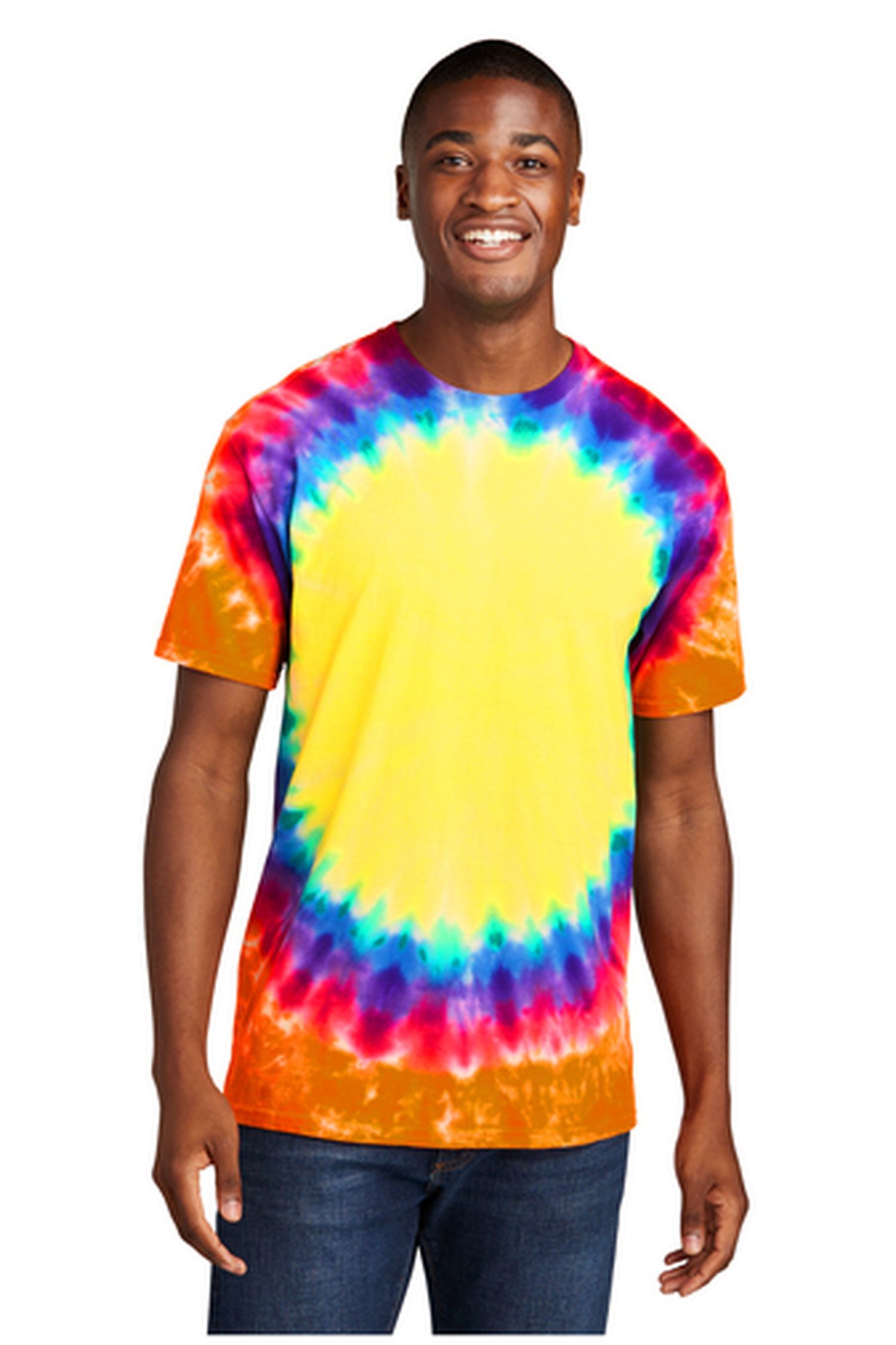 Port & Company® Adult Unisex 5.4-Ounce 100% Cotton Window Tie-Dye Short Sleeve T-Shirt